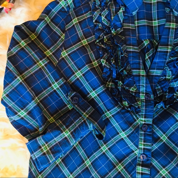 dmbm Button Down Ruffle Shirt - Picture 3 of 6